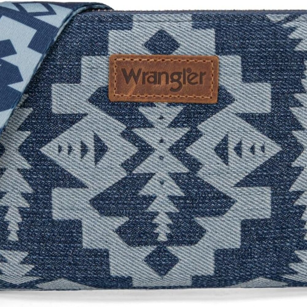 Wrangler Wallet Wristlet Aztec Clutch Long Purse Boho Credit Card Holder Wallet